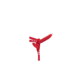 Double gode ceinture rouge vibrant 